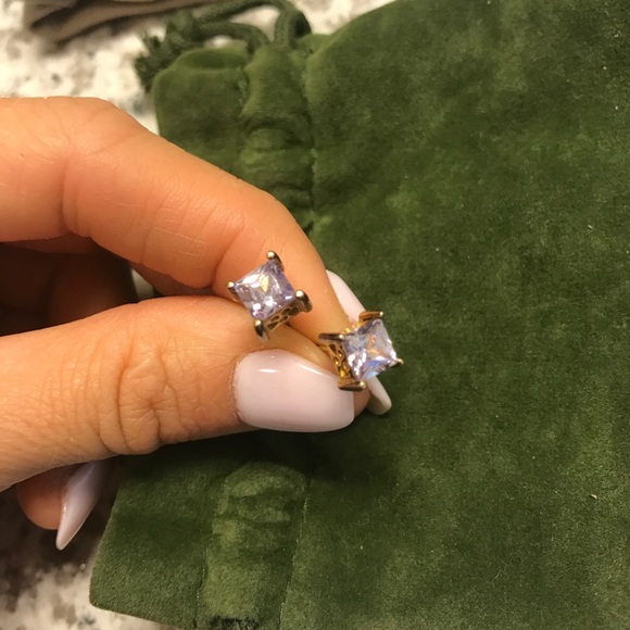 Tanzanite stud earrings sterling silver 925